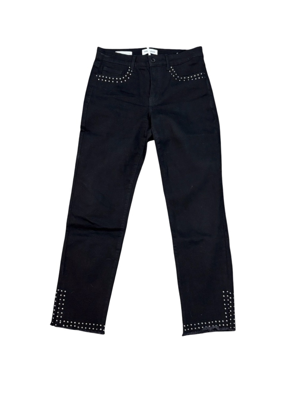 Tribal Black Studded Straight Leg Jeans